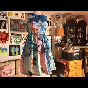 ModCloth skiing snow cat dress!